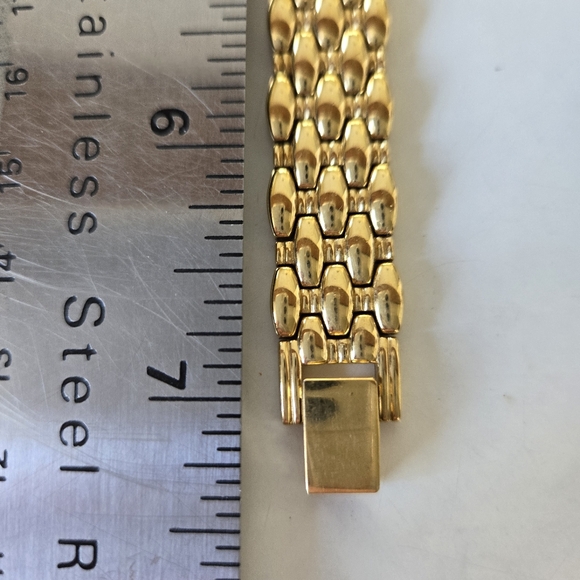 Vintage Armitron Golden Hidden Watch Face watch Bracelet main image 5